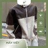 Áo khoác da jacket cổ nút bấm Mây Việt